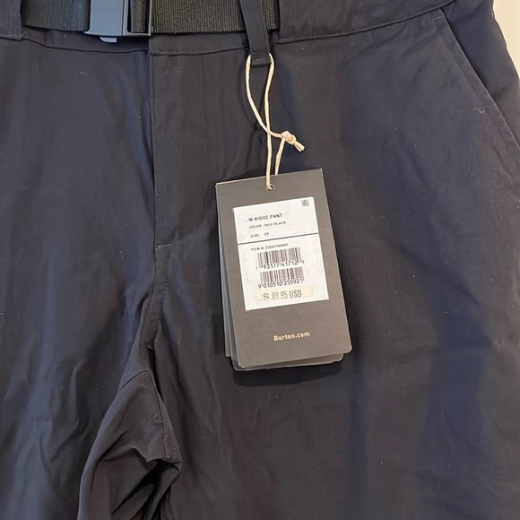 NWT NEW BURTON Women’s 29 Ridge Pant Black Water Resistant Outdoor Athletic - Picture 6 of 16
